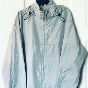 IZOD Golf Full-zip Hooded Wind Breaker Jacket Blue Men's (Size: XL)